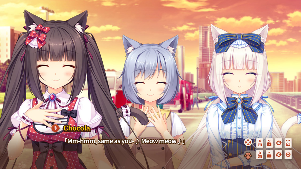 NEKOPARA 游戏截图：角色对话剧情场景