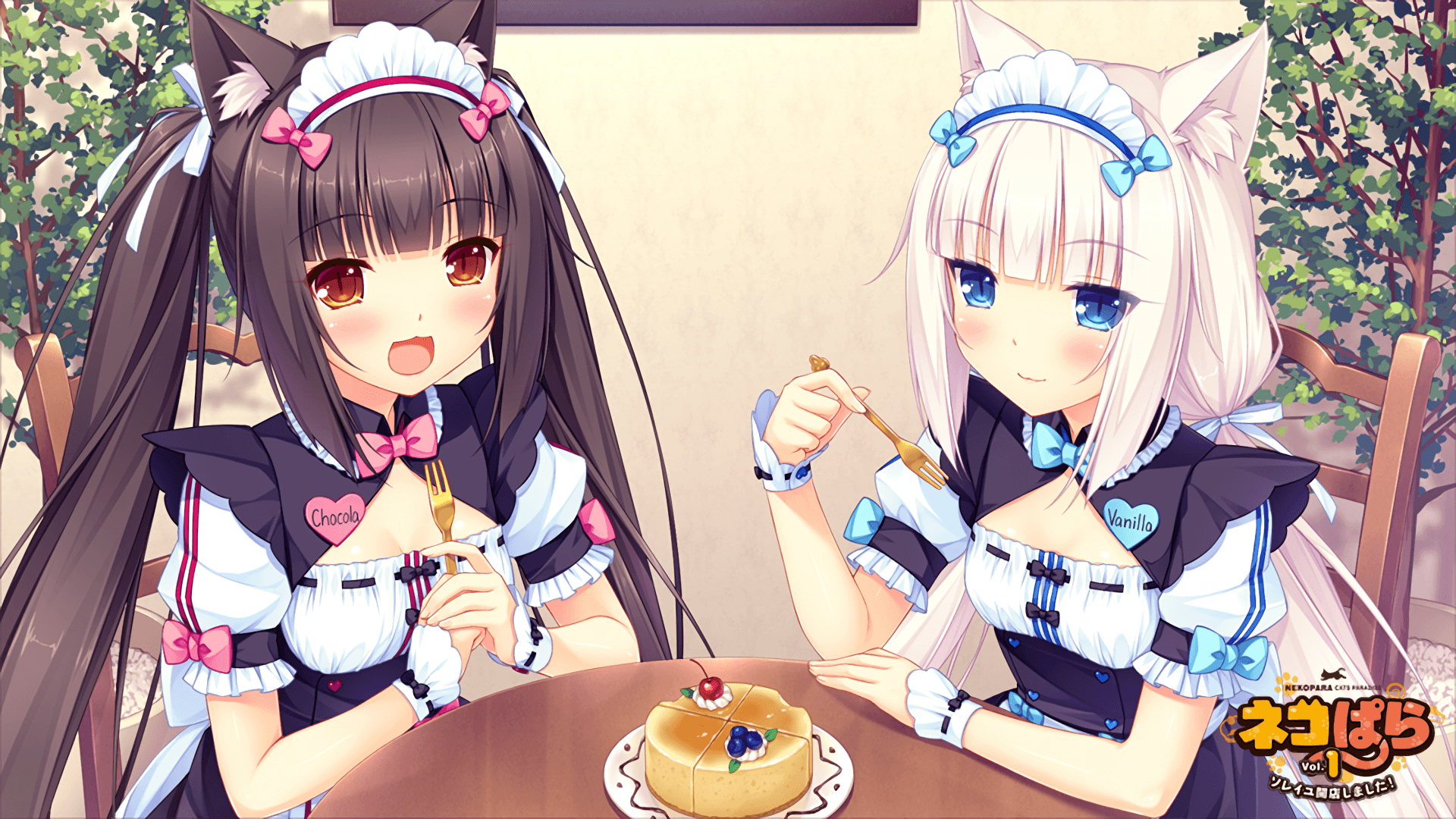 NEKOPARA 游戏截图：猫娘们的可爱瞬间